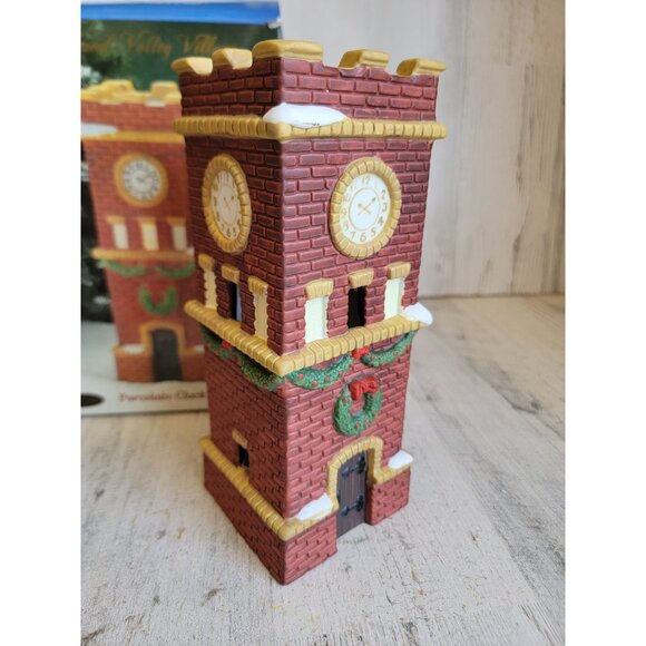 Heartland valley porcelain clock Tower vintage Village accessory Xmas - Picture 2 of 8